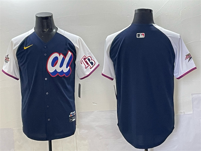 Men's Navy American League Tampa Bay Rays Blank Alternate 2025 All-Star Edition Limited Stitched Baseball Jersey